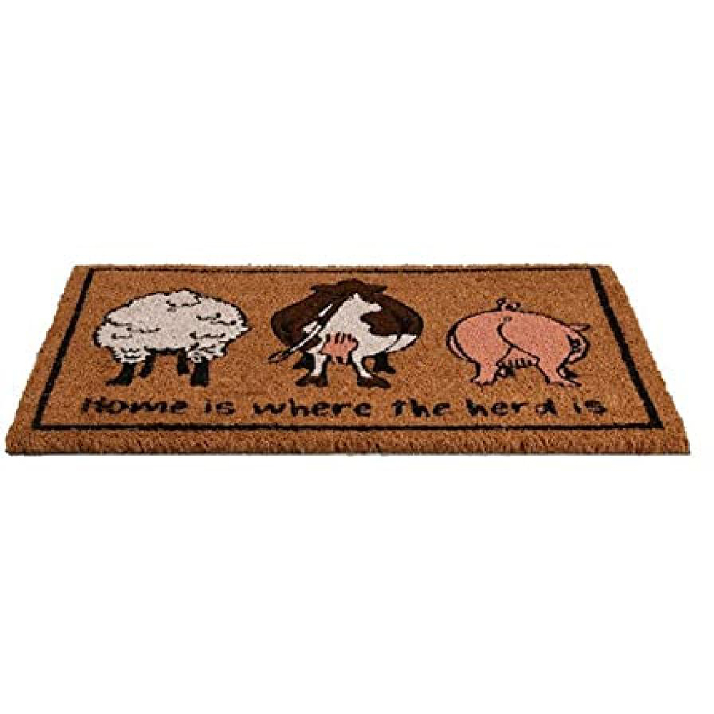 Fallen Fruits Home Is Where The Herd Is Coir Doormat 60 x 40cm Image 2