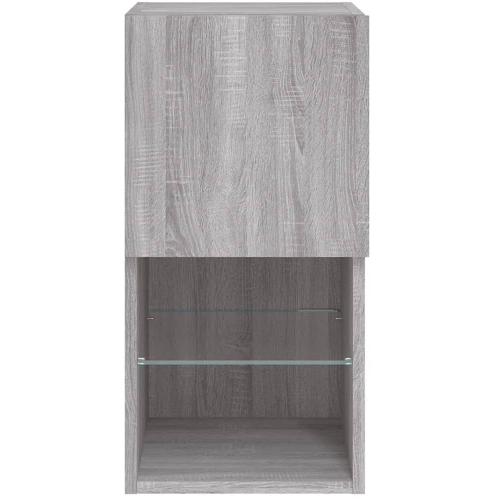 vidaXL Single Door 2 Shelf Grey Sonoma TV Cabinet with RGB LED Lights Image 5