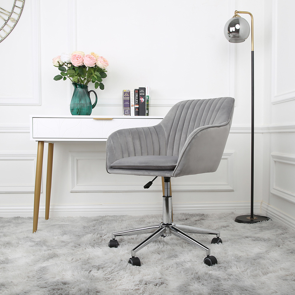 Briseis Grey Adjustable Swivel Office Chair Image 4