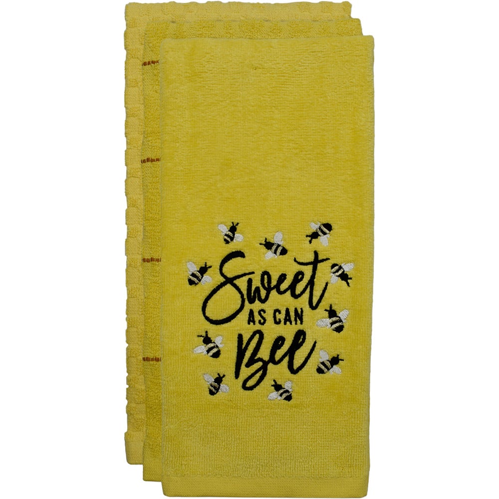 Kitchen Trends Sweet As Can Bee Tea Towel 3 Pack Image 1