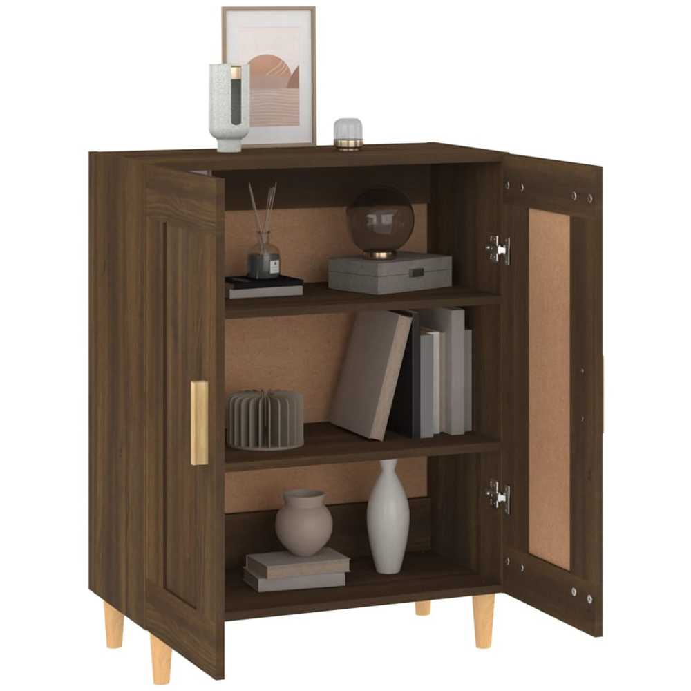 vidaXL 2 Door Brown Oak Sideboard Image 4