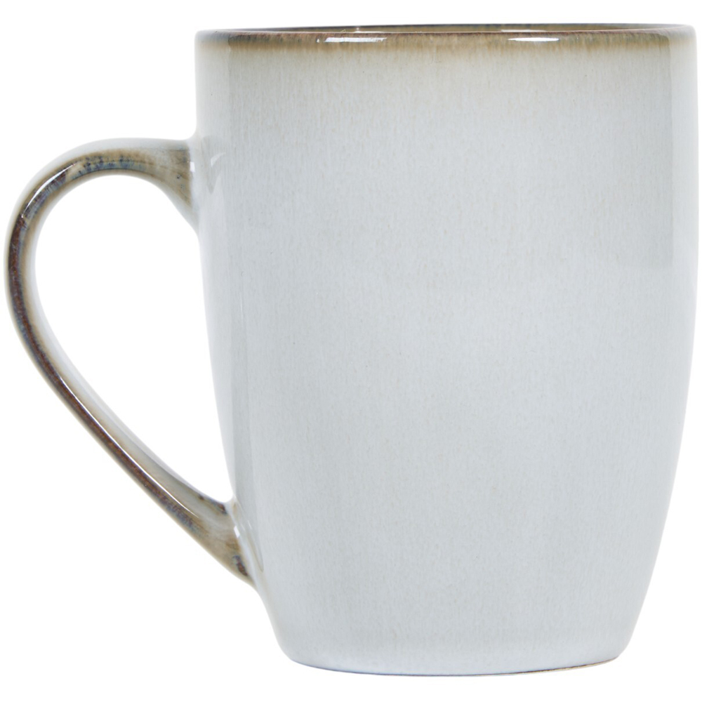 Set of 4 Quartz Reactive Glaze Mugs - White Image 1