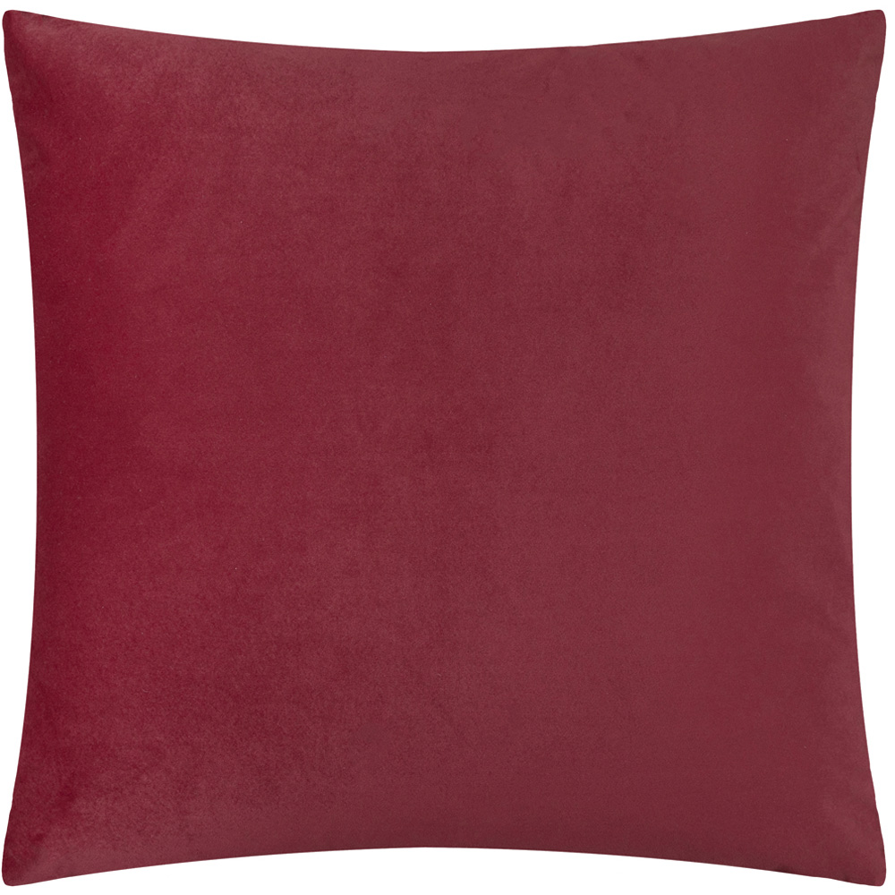 Paoletti Evoke Burgundy Cut Velvet Cushion 55 x 55cm Image 3