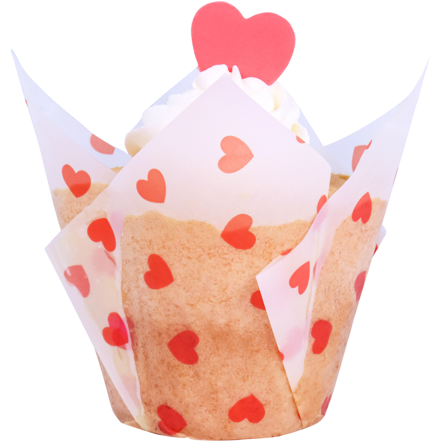 Pack of 24 Love Heart Tulip Shaped Muffin Cases Image 5