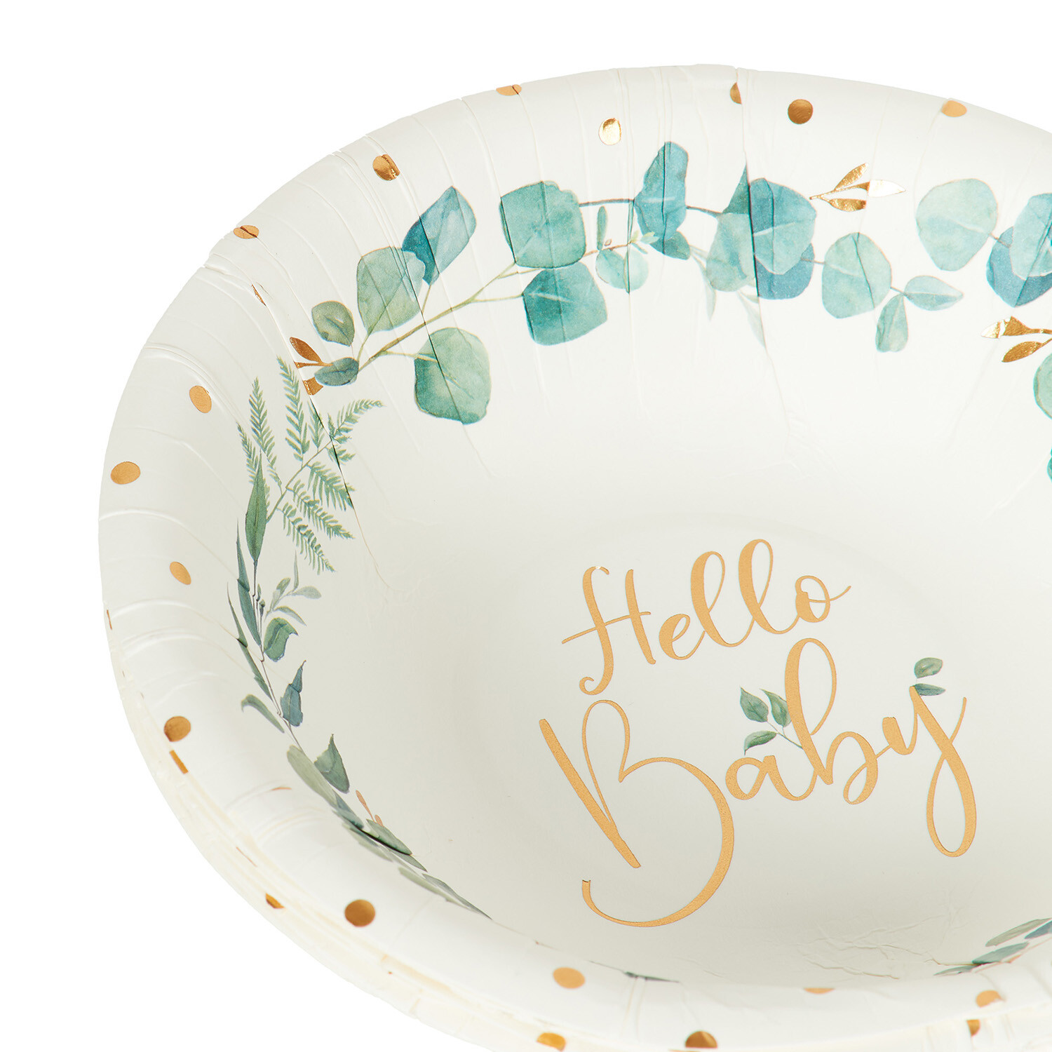Pack of 8 Hello Baby Paper Bowls Image 2