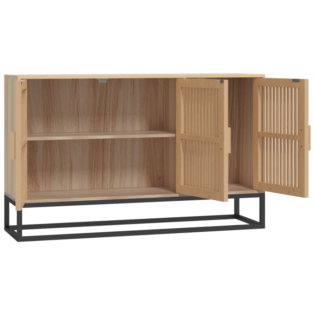 vidaXL 3 Door Brown Sideboard Image 6