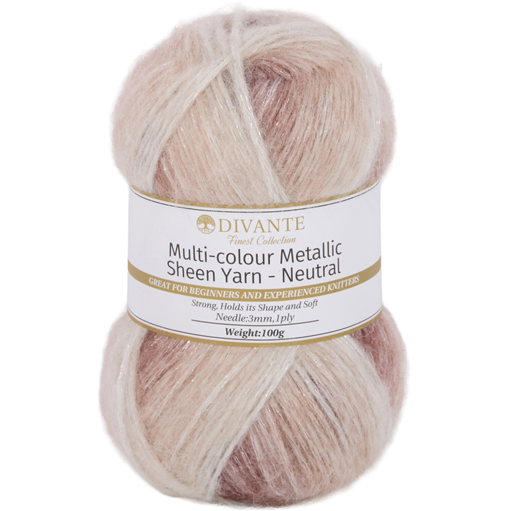Multicolour Metallic Sheen Yarn Neutral Image 1