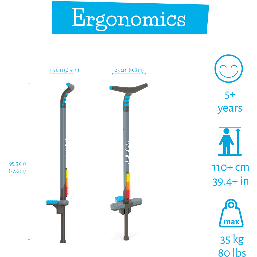 Chillafish Poogi Blue Kid Glow LED Pogo Stick Image 9