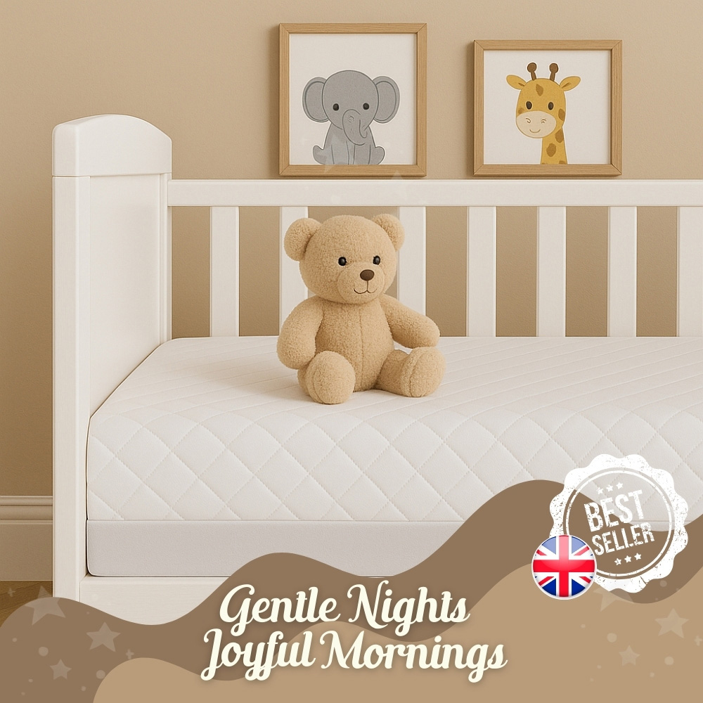Opulent Home Waterproof Hypoallergenic Baby Cot Bed Mattress 120 x 60 x 5cm Image 2