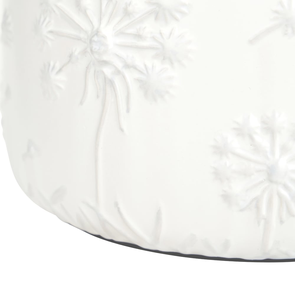 Pacific Lifestyle Flora White Floral Ceramic Small Table Lamp Image 3