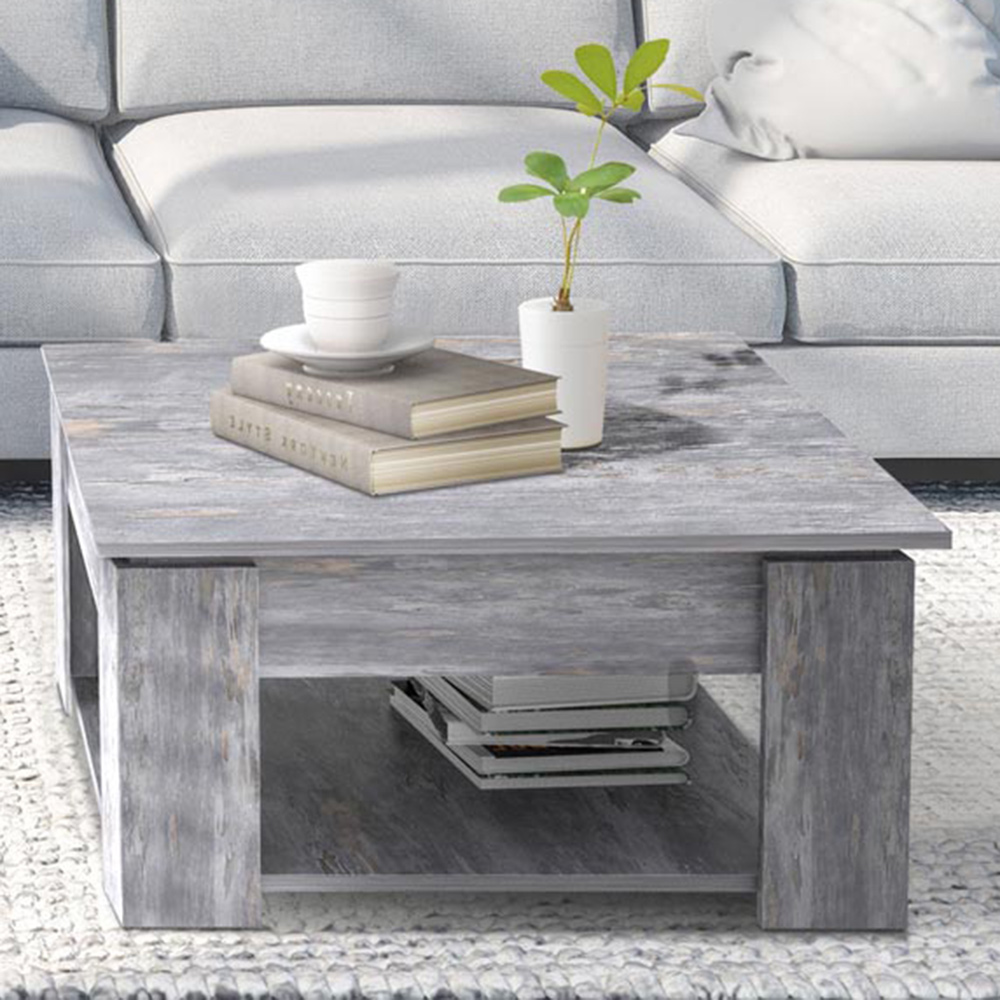Portland 2 Tier Grey Coffee Table Image 1