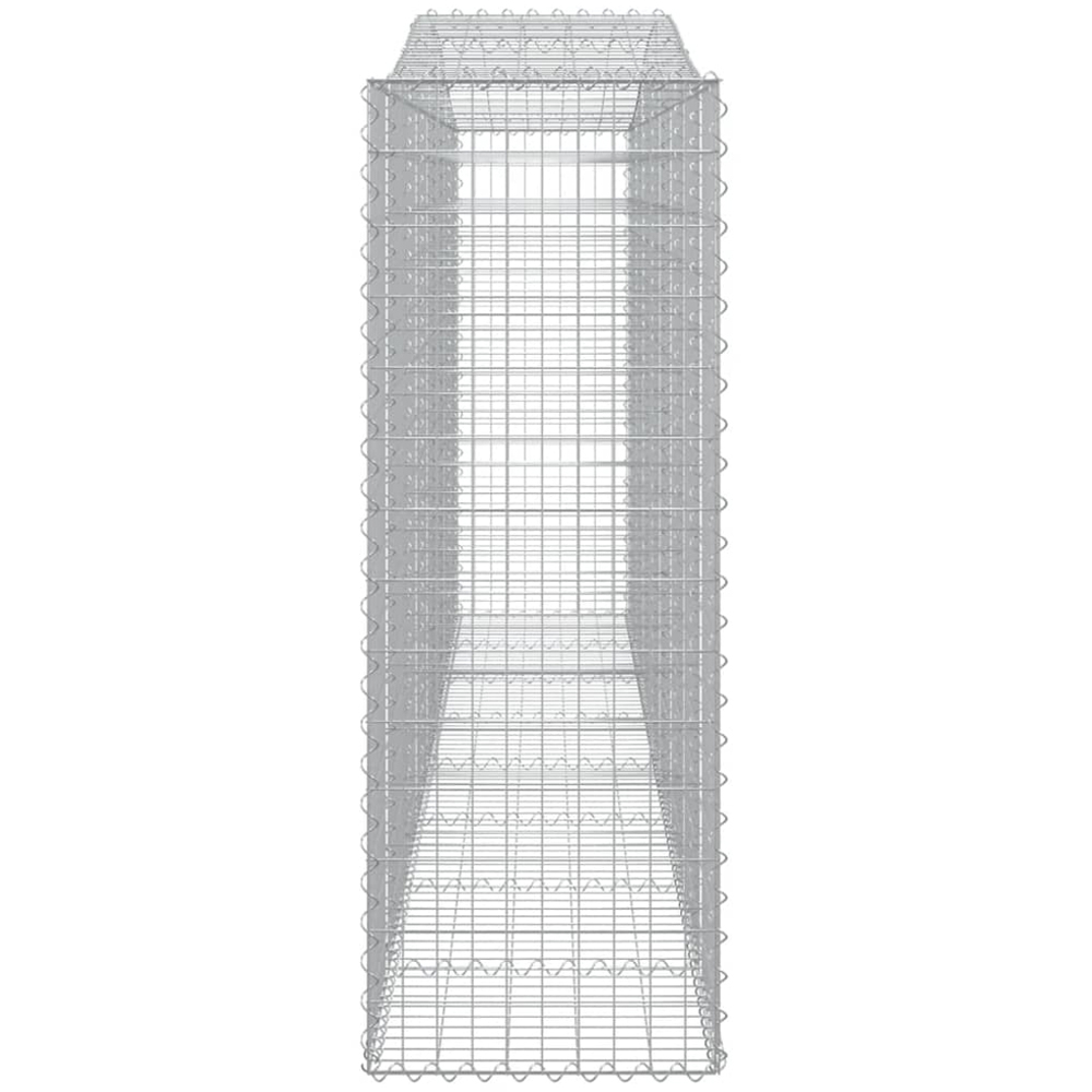 vidaXL Silver Galvanised Iron Arched Gabion Basket 400 x 50 x 140/160cm 3 Pack Image 3
