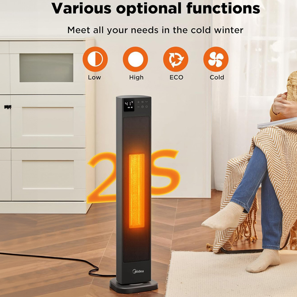 Midea Electric Portable Tower Heater with Remote 2000W Image 5