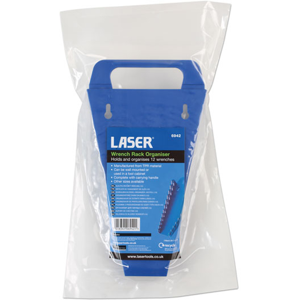 Laser 6942 12 Spanner Blue Organiser Rack Image 4