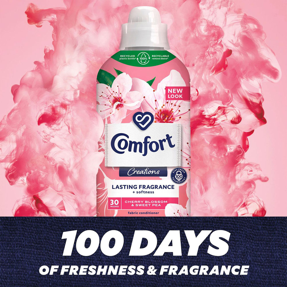 Comfort Creations Cherry Blossom and Sweet Pea Lasting Fragrance Fabric Conditioner 30 Washes 900ml Image 6