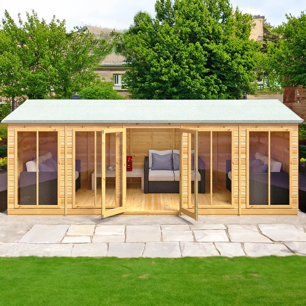 Shire Mayfield 20 x 8ft Double Door Traditional Summerhouse Image 6
