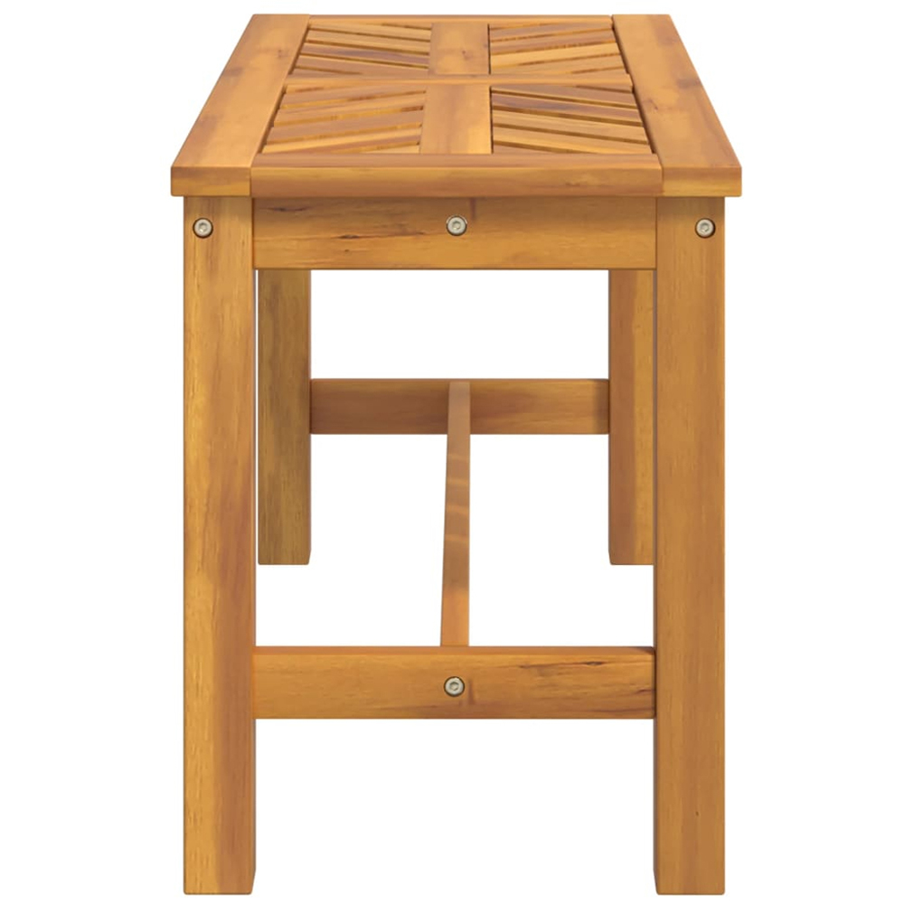 vidaXL Single Seater Solid Wood Acacia Chevron Backrest Garden Bench Image 4