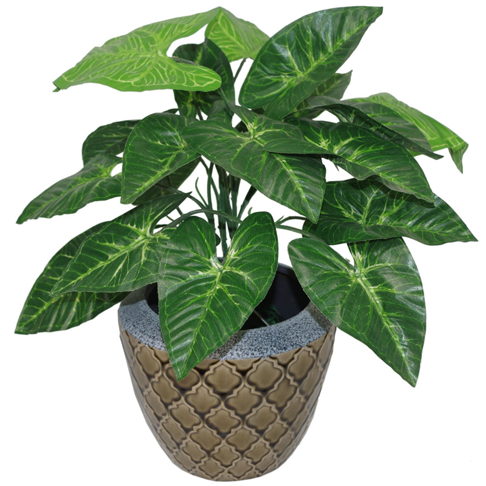 Leaf Dark Taro Artificial Plant Pot 45cm Image 4