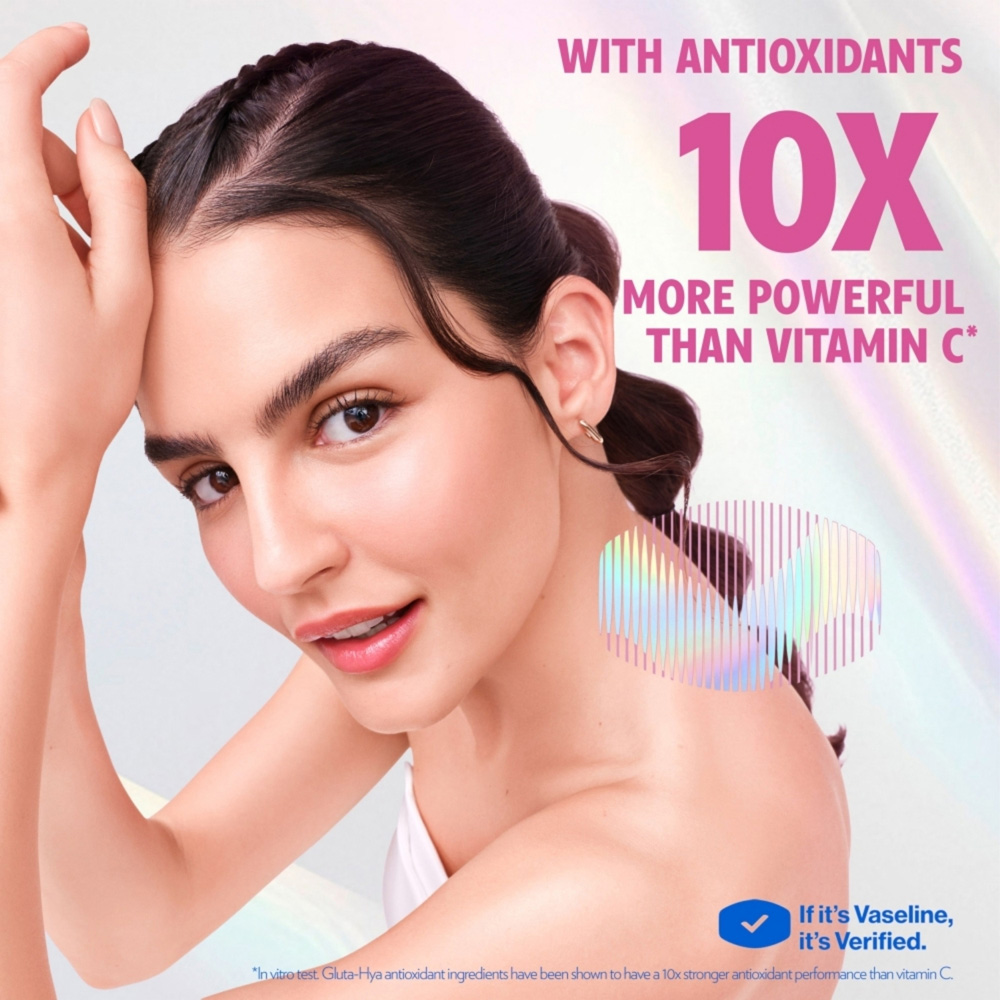Vaseline Gluta-Hya Dewy Radiance Serum Burst Perfecting Body Lotion 200ml 3 Pack Image 6