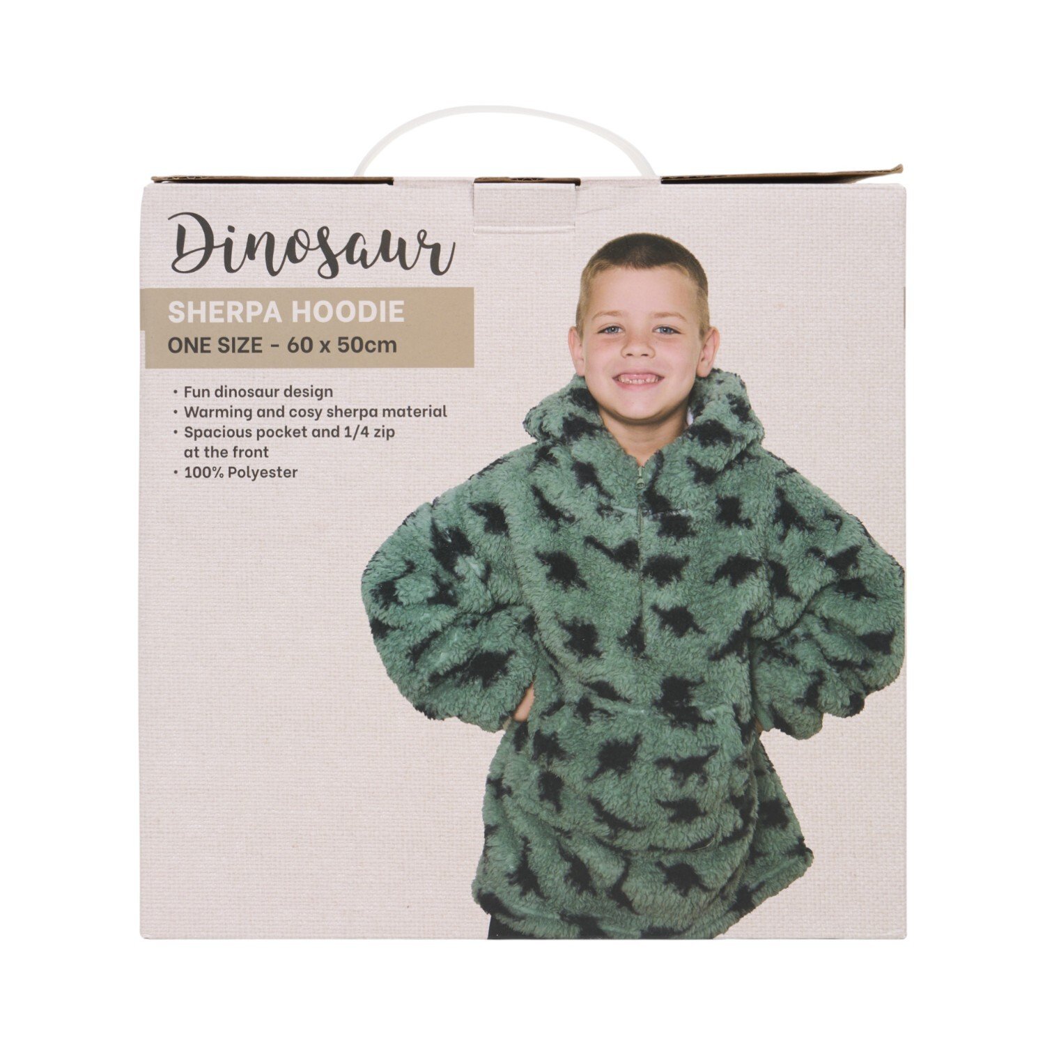 Kids Printed Sherpa Zip Hoodie Image 4