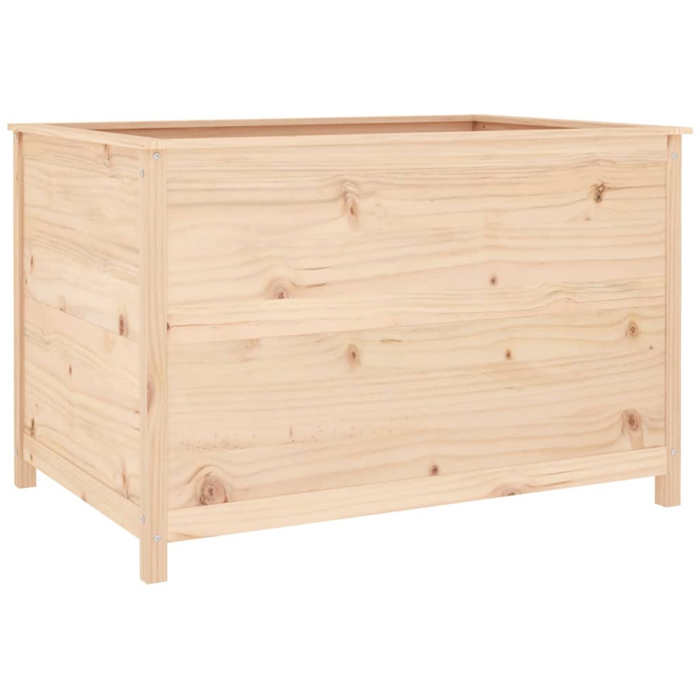 vidaXL Natural Solid Pine Wood Raised Garden Bed 78 x 119.5 x 82.5cm Image 1