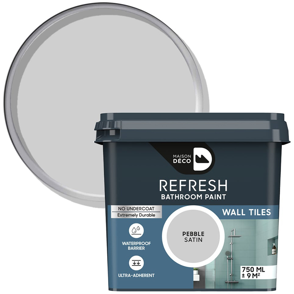 Maison Deco Refresh Bathroom Pebble Satin Paint 750ml Image 1