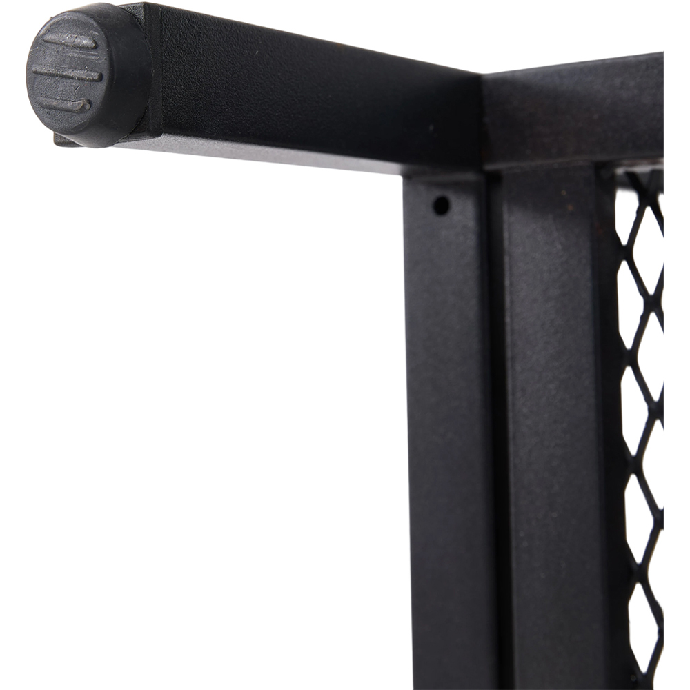Living and Home 2 Shelf Brown Wood Grain Metal Frame Console Table Image 3