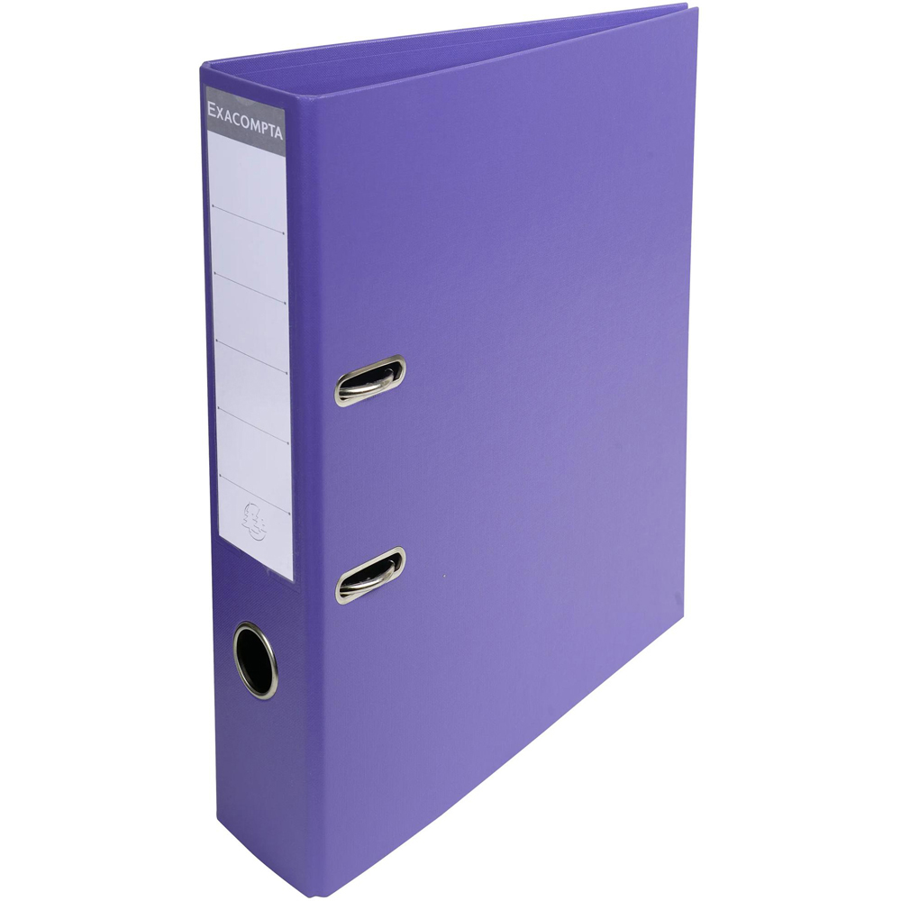 Exacompta PremTouch A4 Dark Purple PVC Lever Arch File 10 Pack Image 2