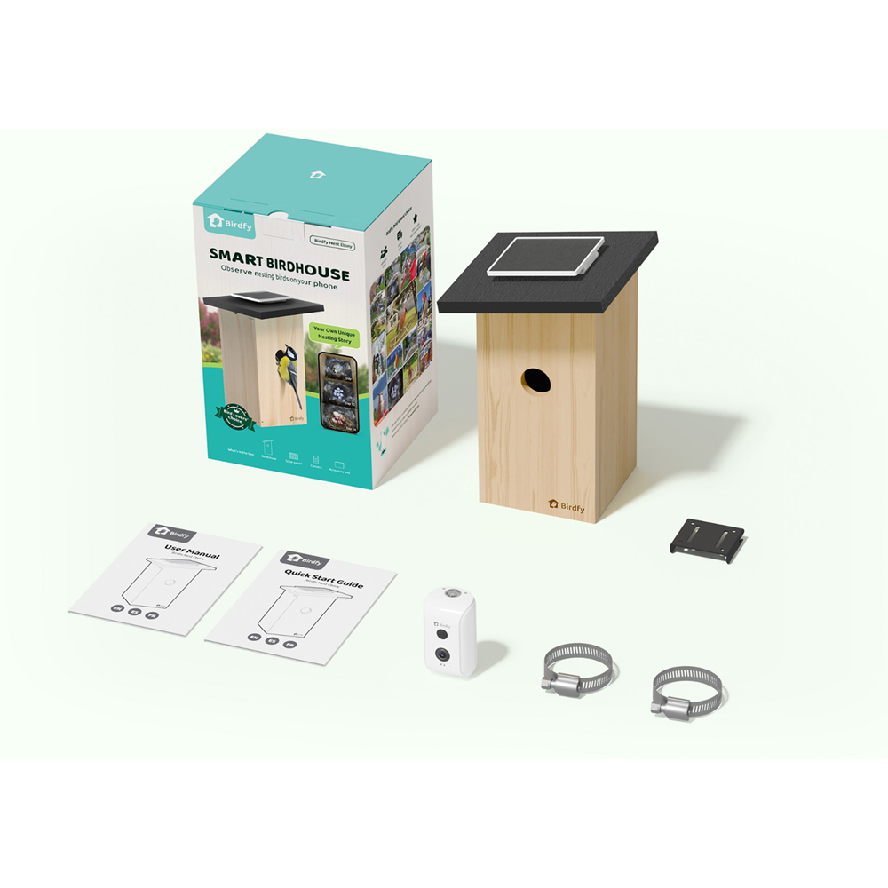 Birdfy Ebony Lite Smart Waterproof Bird House with 1080p FHD AI Camera Image 2