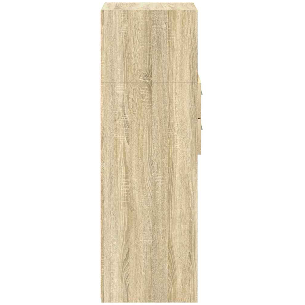 vidaXL 2 Drawer 3 Shelf Sonoma Oak Tall Highboard Image 5