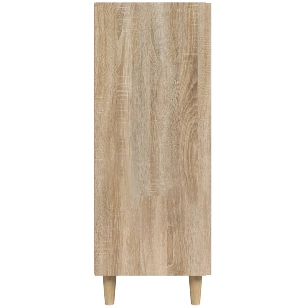 vidaXL Single Door 3 Drawer Sonoma Oak Sideboard with Wooden Legs Image 6