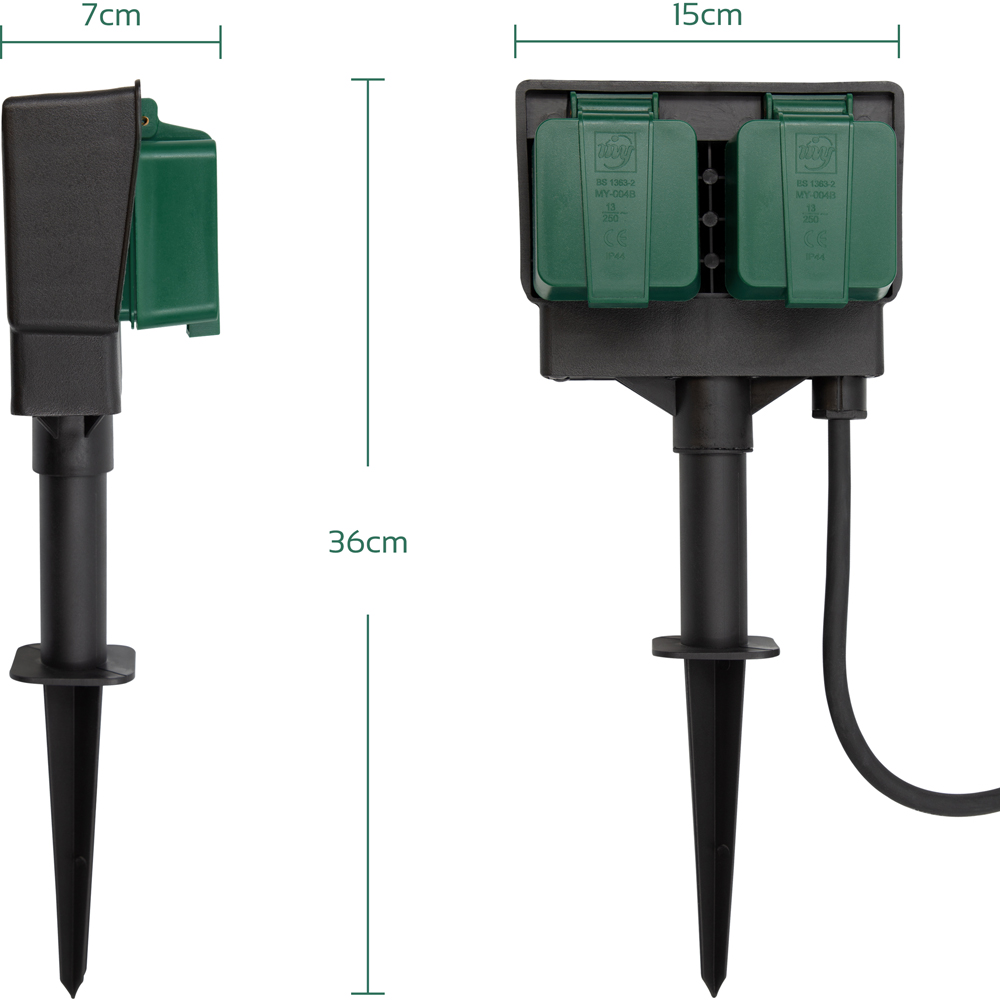 Gardenkraft Outdoor Garden Socket with 3m Cable Image 8