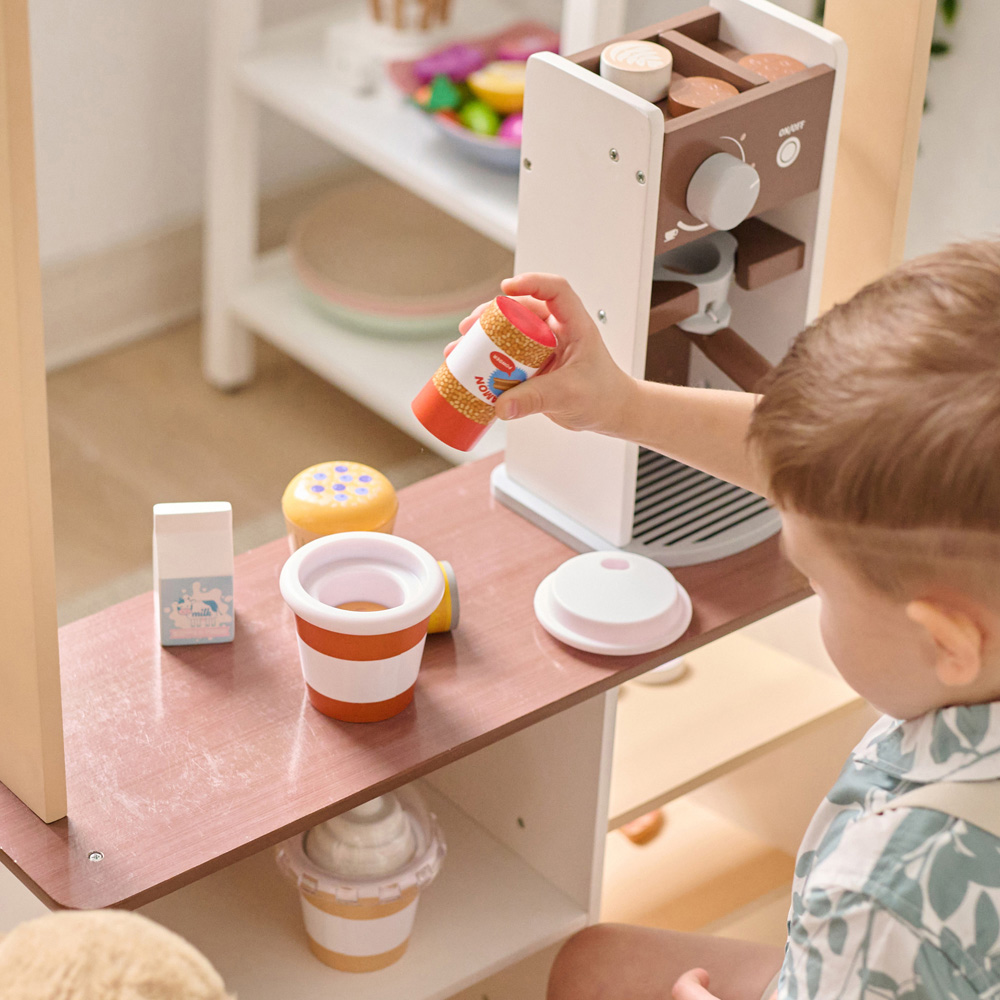 Teamson Kids Brown Espresso Treats Coffee Stand Image 5