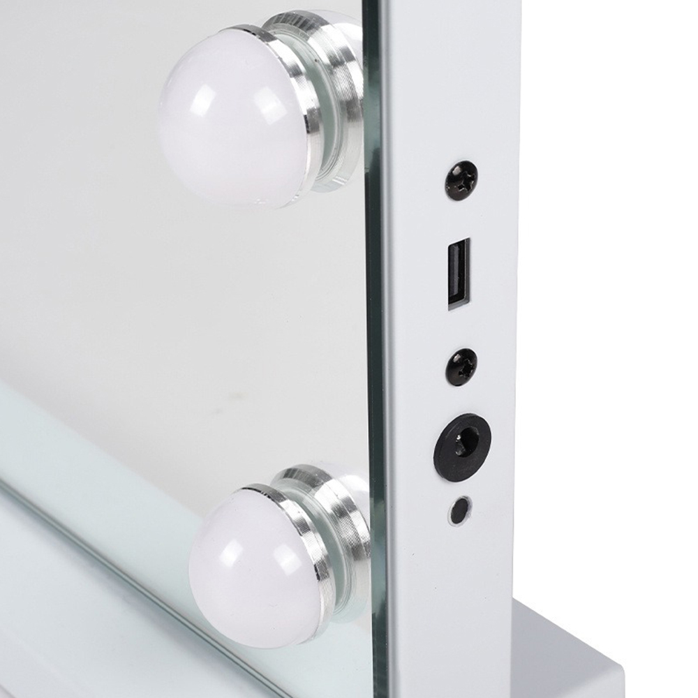 Living and Home LED White Hollywood Vanity Mirror with Smart Screen Image 5
