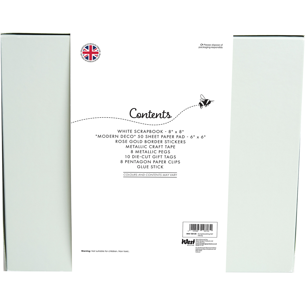 Bee & Bumble White Scrapbooking Set Craft Kit Image 4