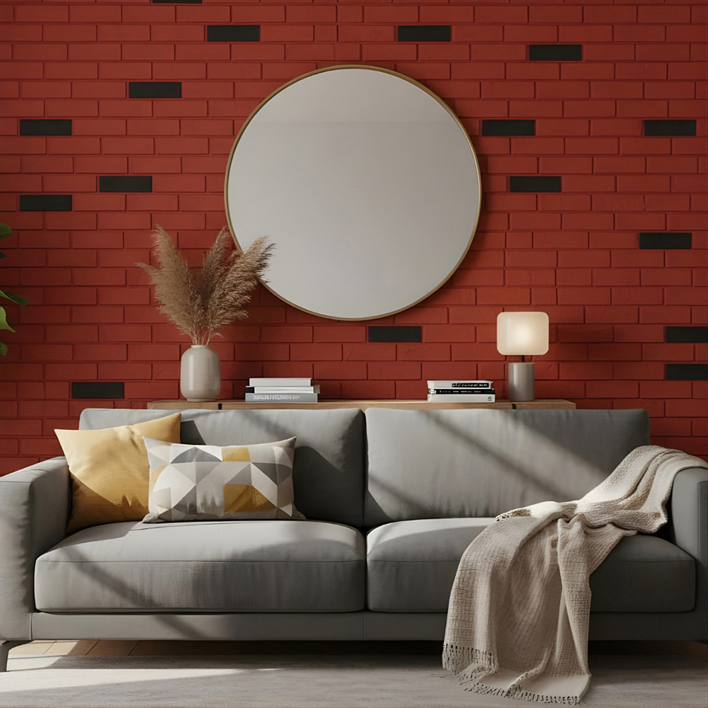 Britwall Red Brick Pattern Hard PU Wall Panel 1160 x 300 x 25mm 2 Pack Image 4