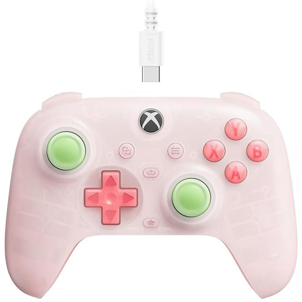 8BitDo Clear Pink Ultimate Mini Wired Xbox Controller Image 3