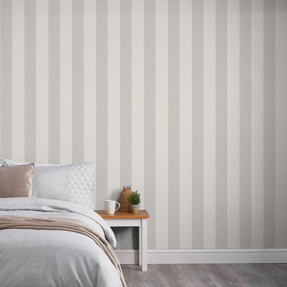 Grandeco Pure and Protect Stratus Antibacterial Mid Grey Wallpaper Image 3