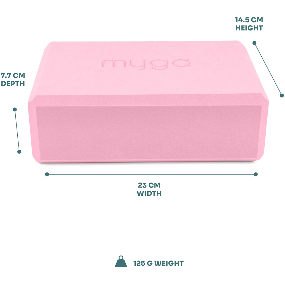 Myga Dusty Pink Yoga Block Pair with Strap Image 3