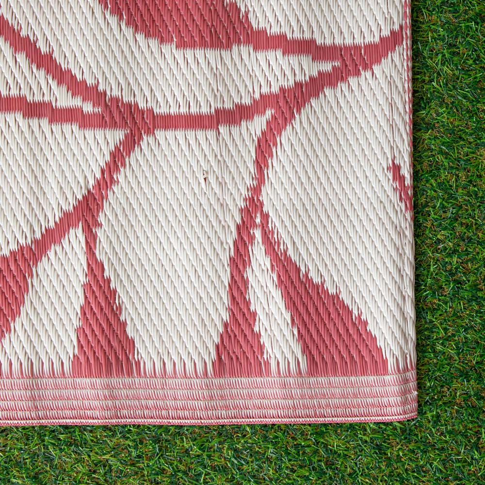 Samuel Alexander Red Ochre Leaves Outdoor Rug Mat 150 x 210cm Image 6