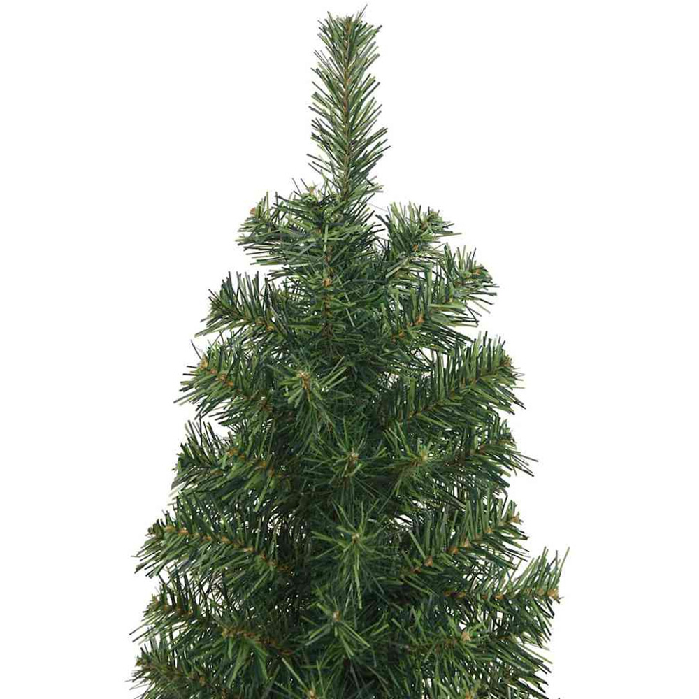 vidaXL Green Artificial Christmas Tree with LEDs Pink Decoration Ornaments 6ft Image 6