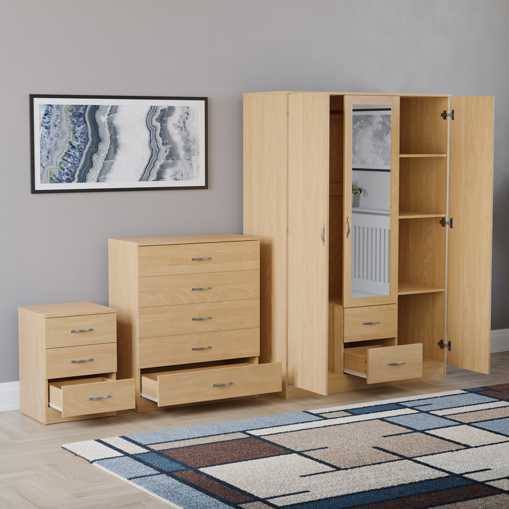 VIDA DESIGNS Riano Pine 3 Piece Bedroom Furniture Set Image 4