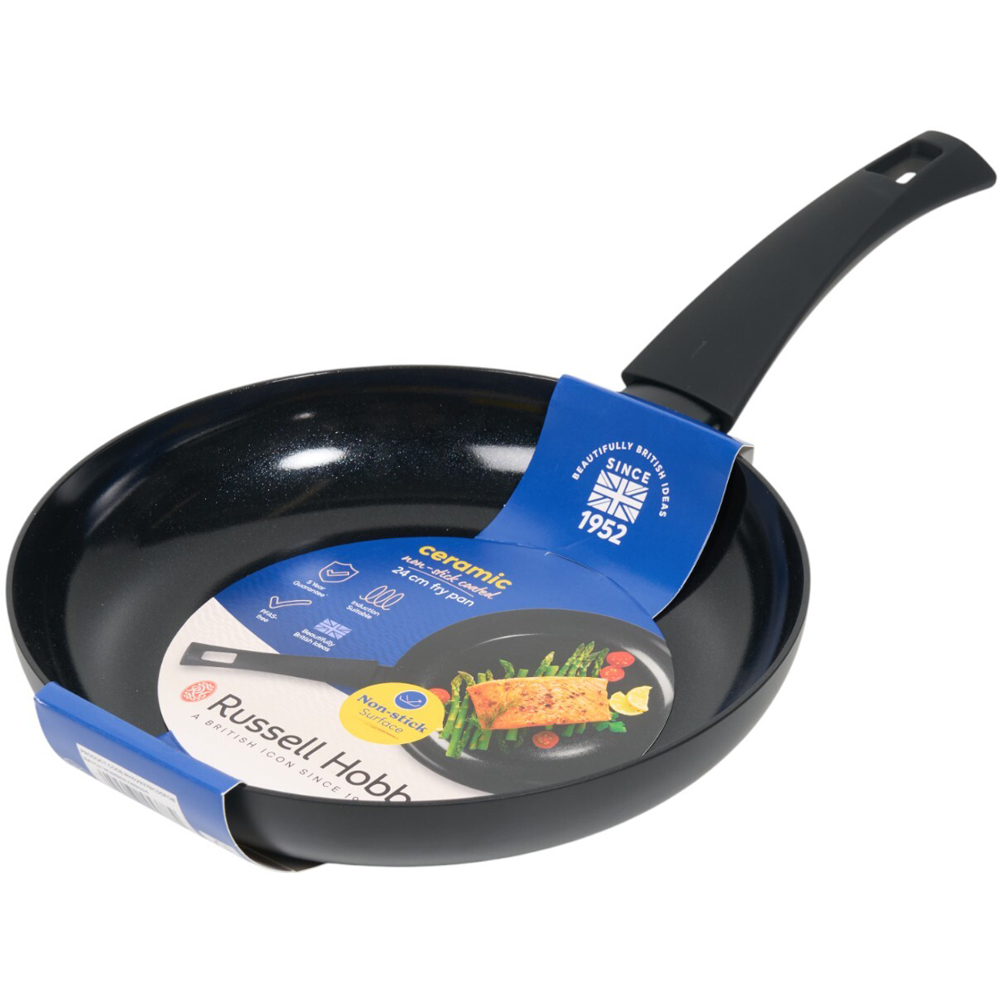 Russell Hobbs Ceramic Non Stick Coated Fry Pan Black 24cm Image 4