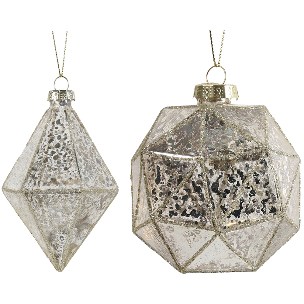 Single Chic Noir Champagne Geo Shaped Bauble in Assorted styles Image 1