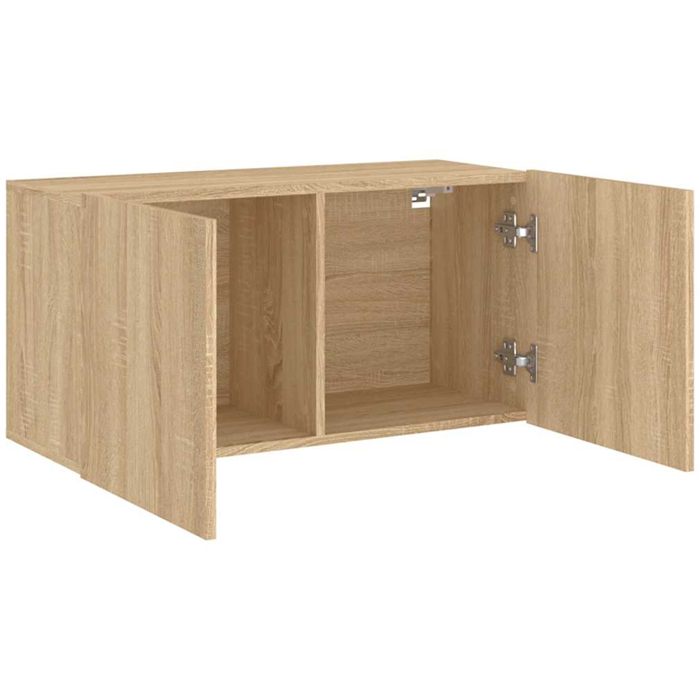vidaXL 2 Door Sonoma Oak Wall Mounted TV Cabinet Image 5