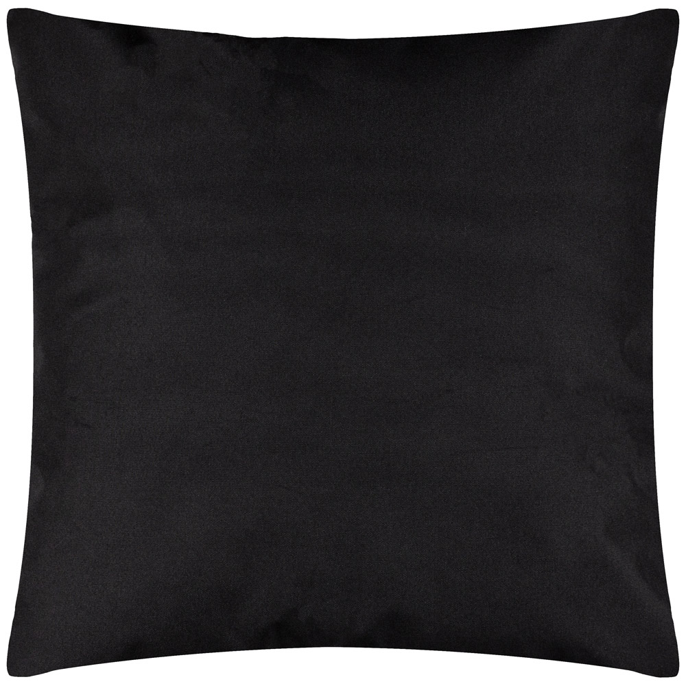 furn. Plain Black UV and Water Resistant Outdoor Cushion Image 1