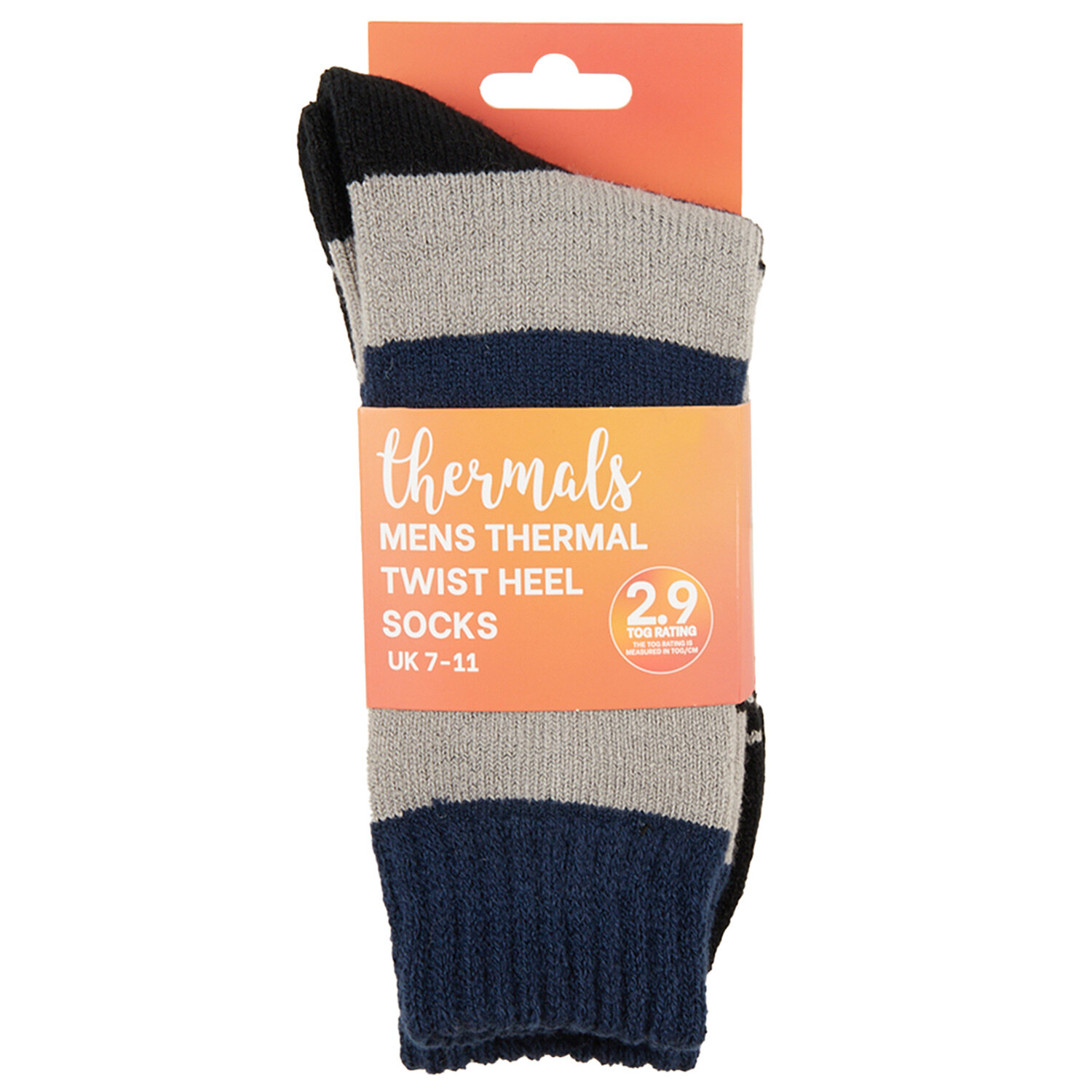 Mens Twist Heel Socks - Multic Image 1