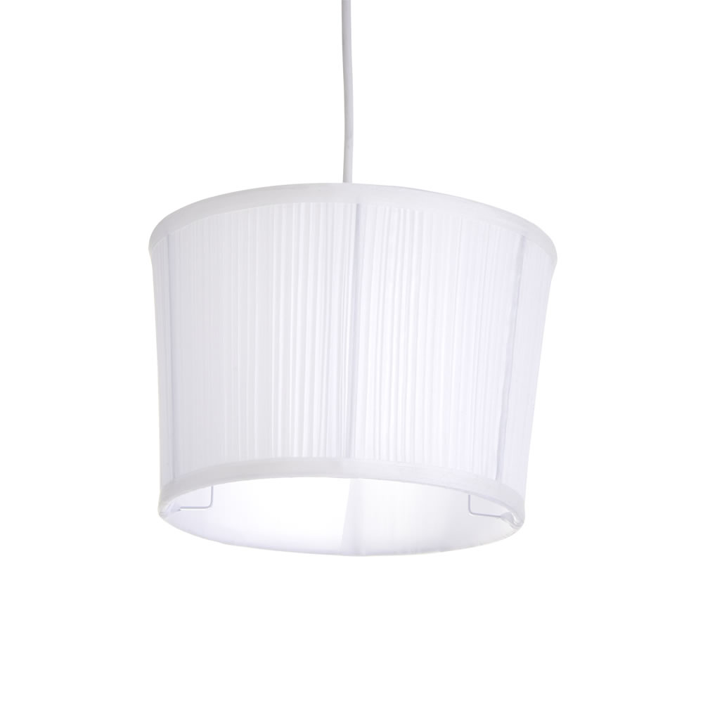 Wilko 19 x 28cm Cream Pleated Light Shade Wilko
