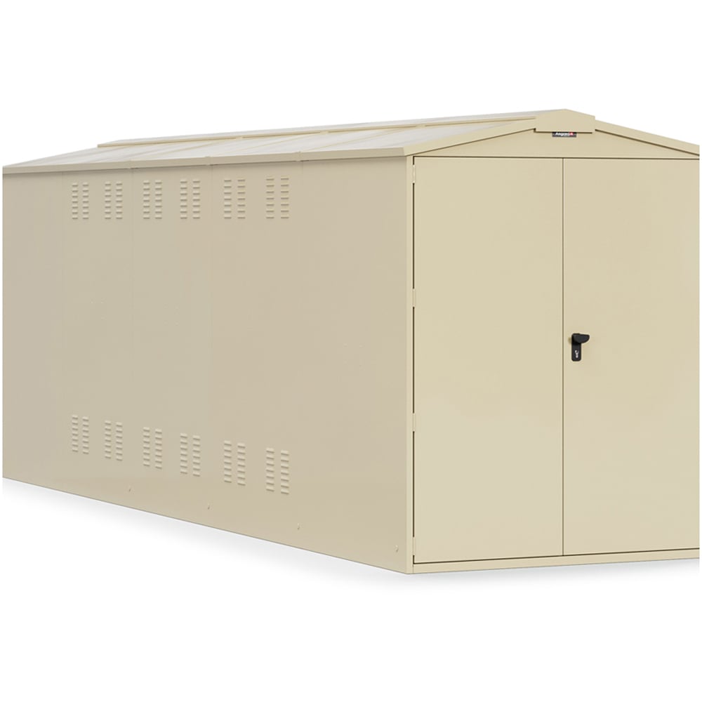 Asgard Centurion 5 x 18ft Double Door Cream High Security Apex Garden Shed Image 3