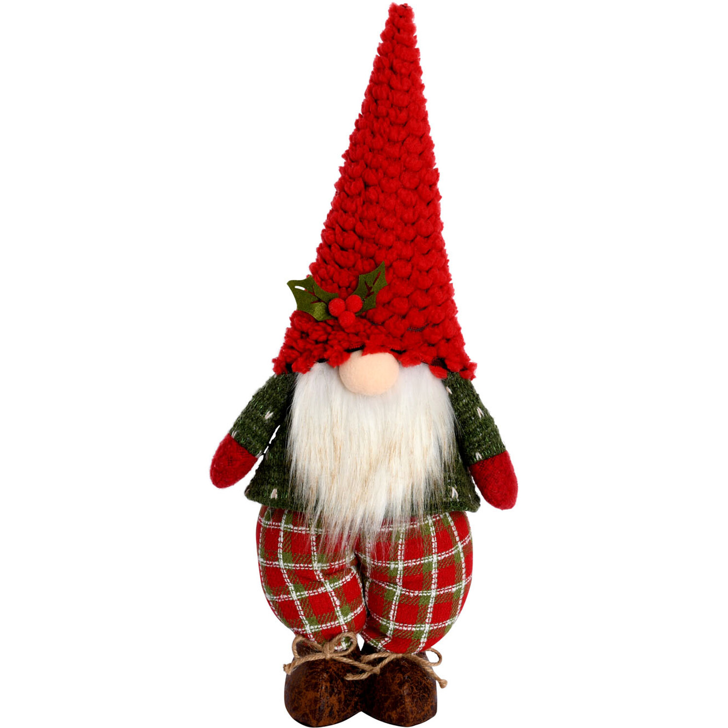 Red Tartan Standing Gonk Christmas Ornament Image 2